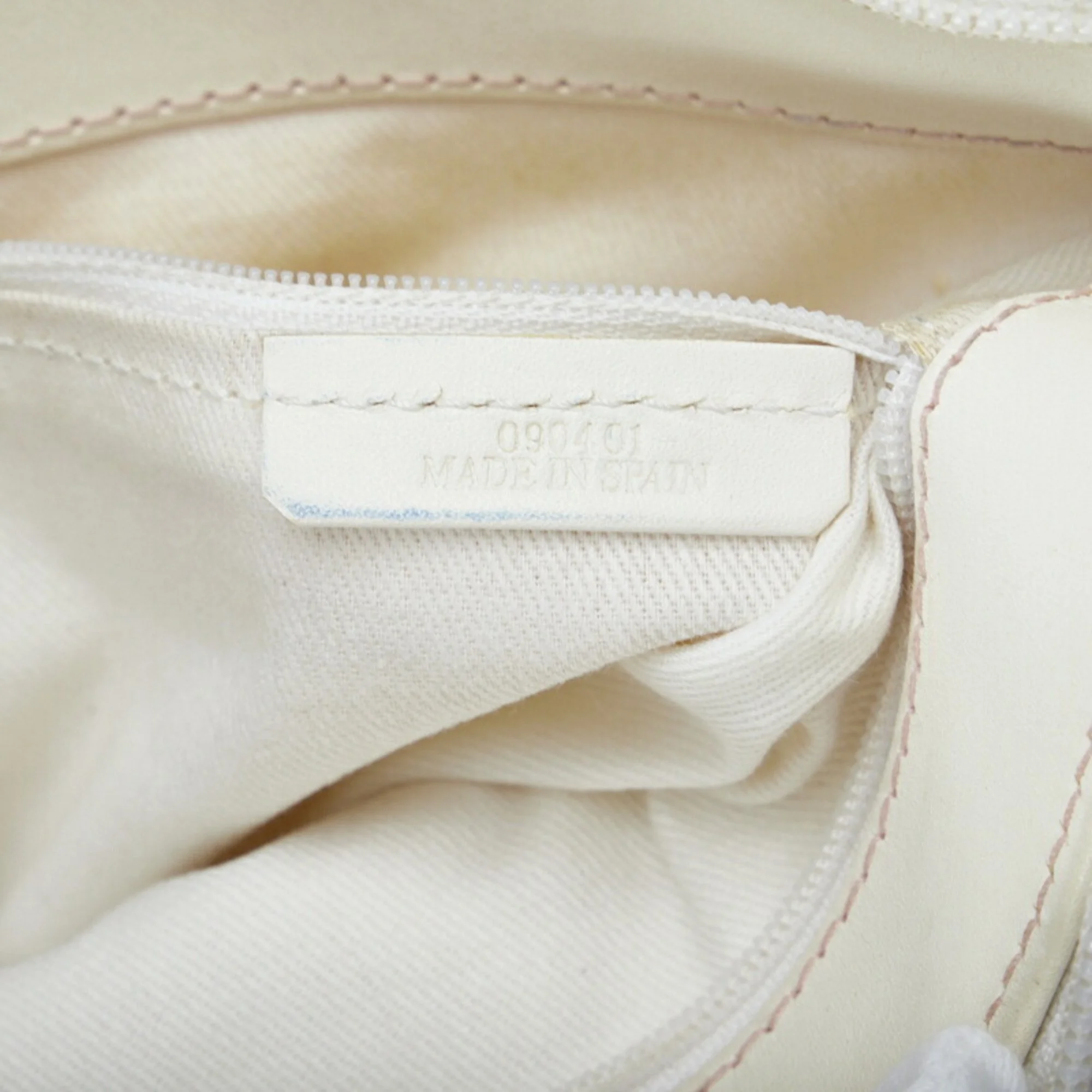 Pre-Owned Loewe Anagram shoulder bag 090401 pink white canvas leather ladies LOEWE (Fair)