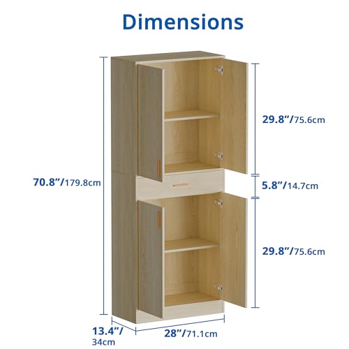 Cozy Castle Kitchen Pantry Storage Cabinet 71