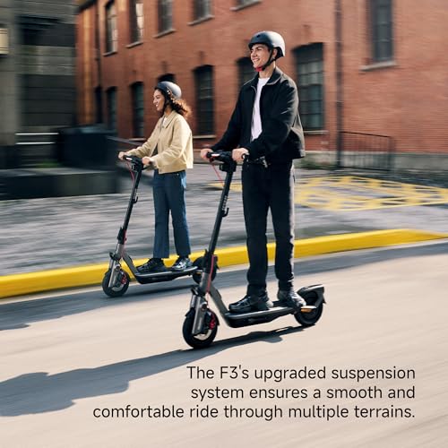 Segway Ninebot F3 Electric Scooter, Up to 20 MPH, 44-Mile Range, Self-Sealing Tubeless Tires, Front Hydraulic & Rear Elastomer Suspension, UL2271 2272 Certified