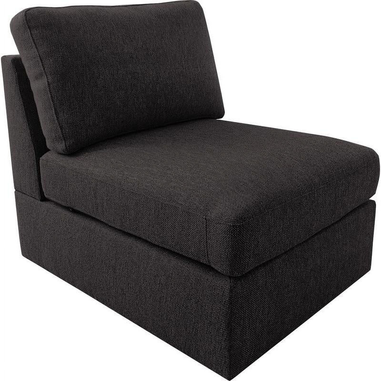 Bowery Hill Modern Fabric Sectional Sofa with 4-Seater Reversible Chaise in Gray