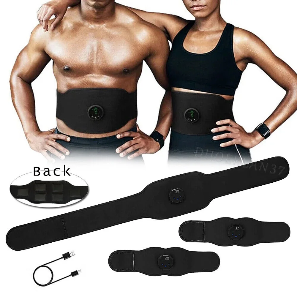 EMS USB Abdominal Muscle Core Toning Trainer Stimulator Flex Toner Tactical Blet