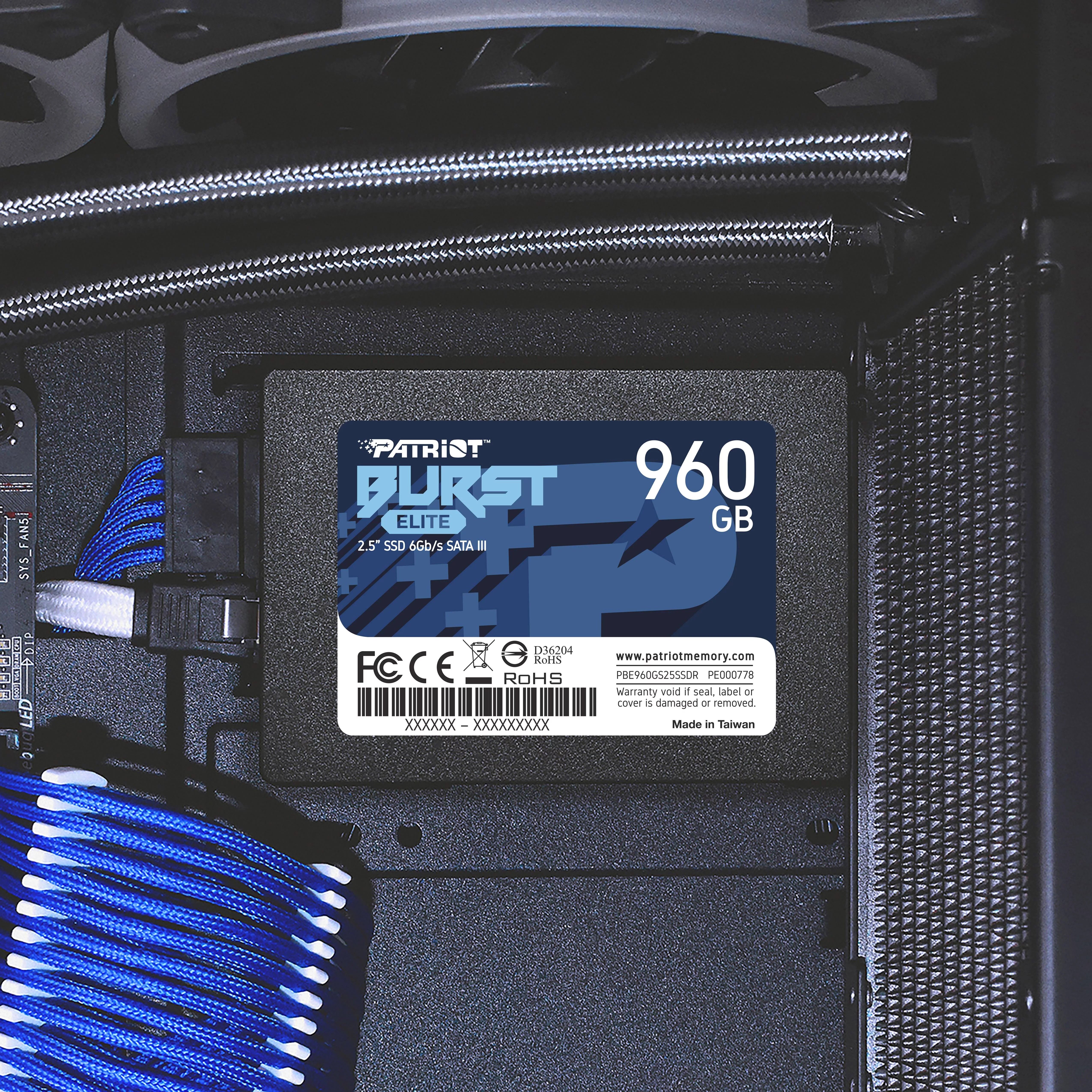 Patriot Burst Elite 960GB Internal SSD - SATA 3 2.5