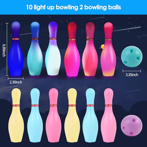 Bowling Set for Kids and Adults, Christmas Birthday Party Games, Kids Education Motor Skills Toys,Perfect Outdoor Toys
