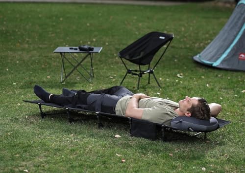 Ultralight Aluminum Camping Cot, Portable Folding Bed with Oxford Fabric for Outdoor Travel, Hiking & Office Nap, 275lb Capacity