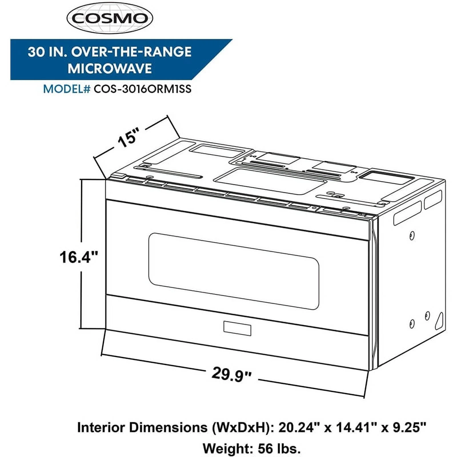 Cosmo 30 in. Drop-In Electric Ceramic Glass Cooktop & Microwave w/ Vent Fan Set