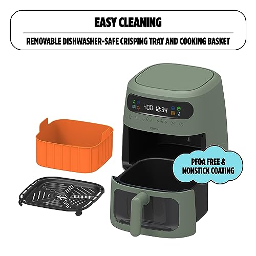 CRUX x Marshmello 8.0 QT Digital Air Fryer with TurboCrisp Technology, Touch Screen Temperature Control, Timer and Auto Shut-off, Fully Programmable, Silicone Liner Included, Lavender