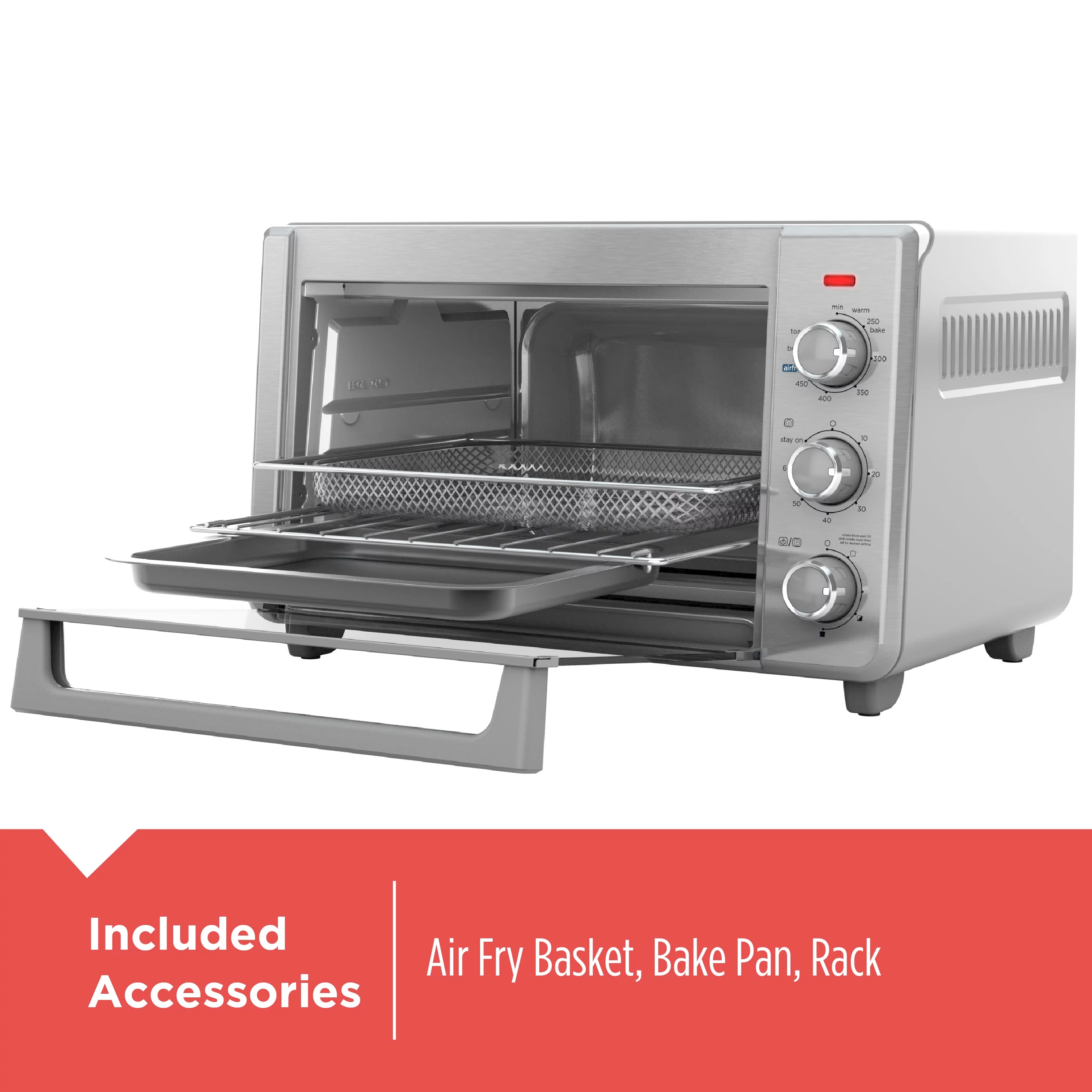 WIIBROOK  6-Slice Crisp 'N Bake Air Fry Toaster Oven, TO3217SS