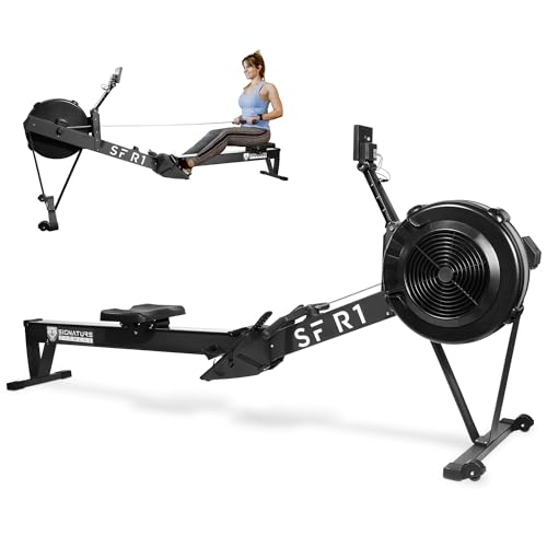 Rowing Machine for Home, Indoor Exercise Equipment, Wind Resistance Rowing Machine with LCD Display