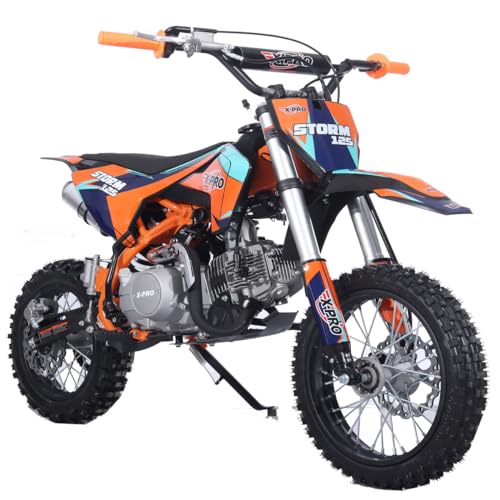 X-PRO 125cc Kids Dirt Bike Pit Bike Youth Dirt Pit Bike with 4-Speed Semi-Automatic Transmission, Big 14
