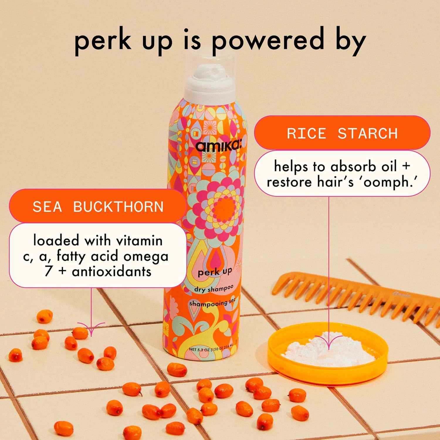 amika perk up talc-free dry shampoo, 9.5oz