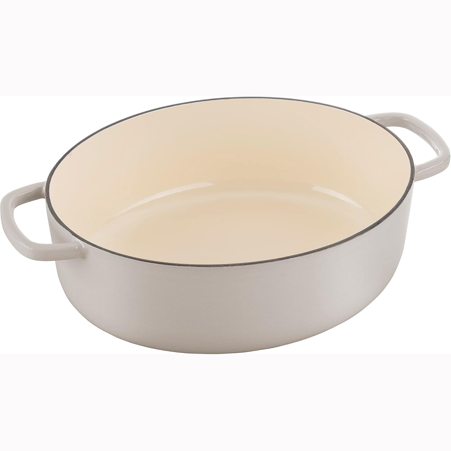 BALLARINI Bellamonte Cast Iron 5-qt Oval Dutch Oven - Crema White