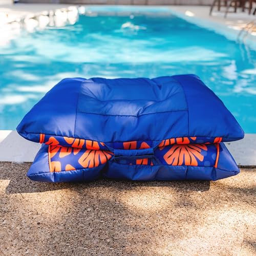 Big Joe Kona Hammock No Inflation Needed Pool Lounger with Headrest, Quick Draining Fabric, 4 feet Big