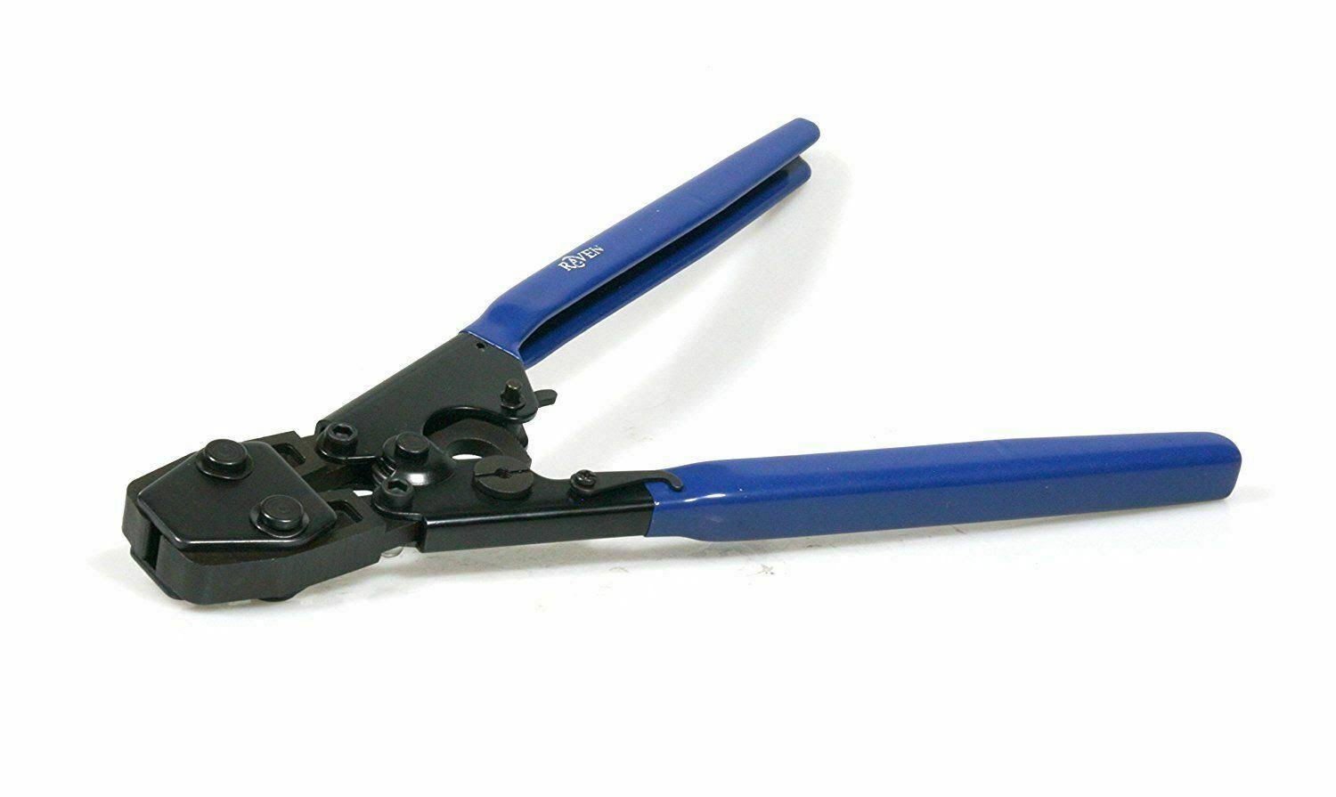 Pexflow Pxkt12 PEX Plumbing Kit - Crimper Tool with Lock Hook, Cutter Tool with Carrying Case, Lead Free Brass Barbed 1/2 inch E