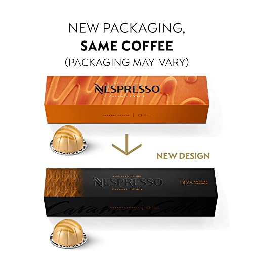 Nespresso Capsules Vertuo, Barista Flavored Pack, Medium Roast Coffee, 30 Count Coffee Pods, Brews 7.8oz.