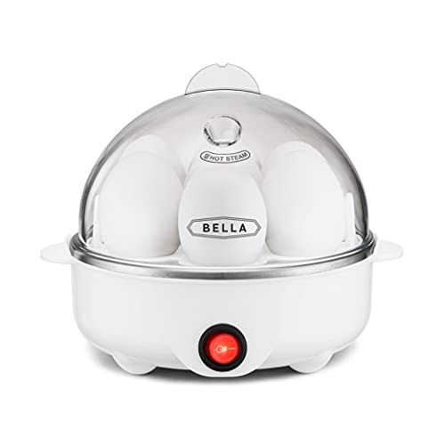 BELLA Rapid Electric Egg Cookers (7 Egg Capacity) - Black and White