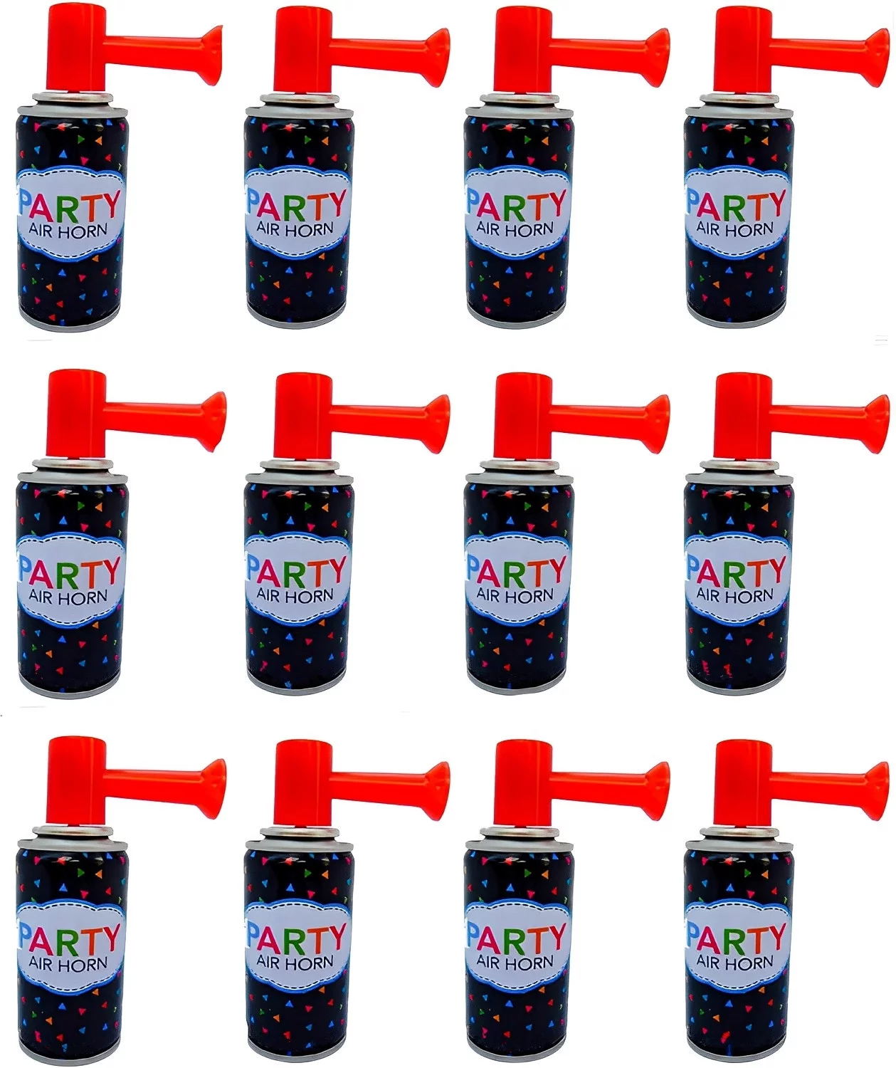 12 Air Horn Small Noise Maker Handheld Air Pump Horn Loud Noise Maker for Parties, Birthdays, Special Events, Sports, Safety, Games, Camping, Graduation, Boating