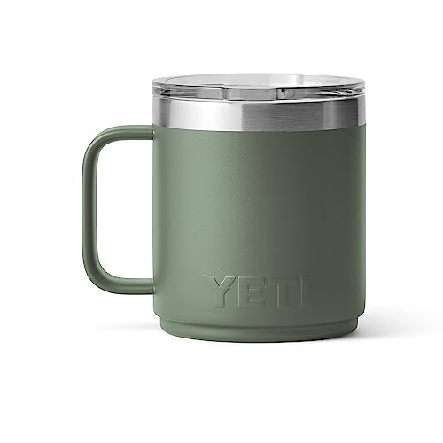 YETI Rambler 10 oz Stackable Mug, Vacuum Insulated, Stainless Steel with MagSlider Lid, Stainless