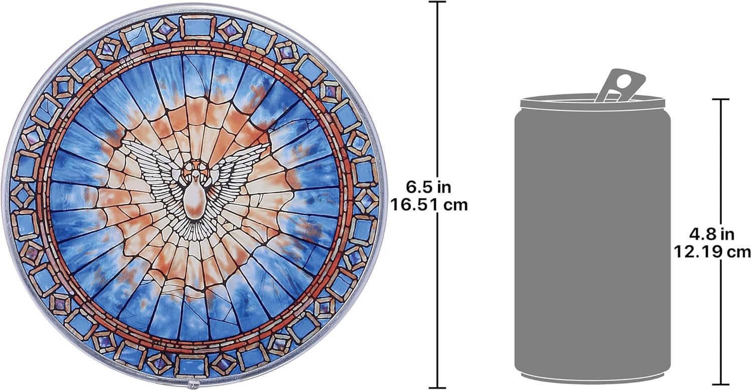 Stained Glass Panel - The Holy Spirit Round Stained Glass Window Hangings - Art Glass Window Treatments