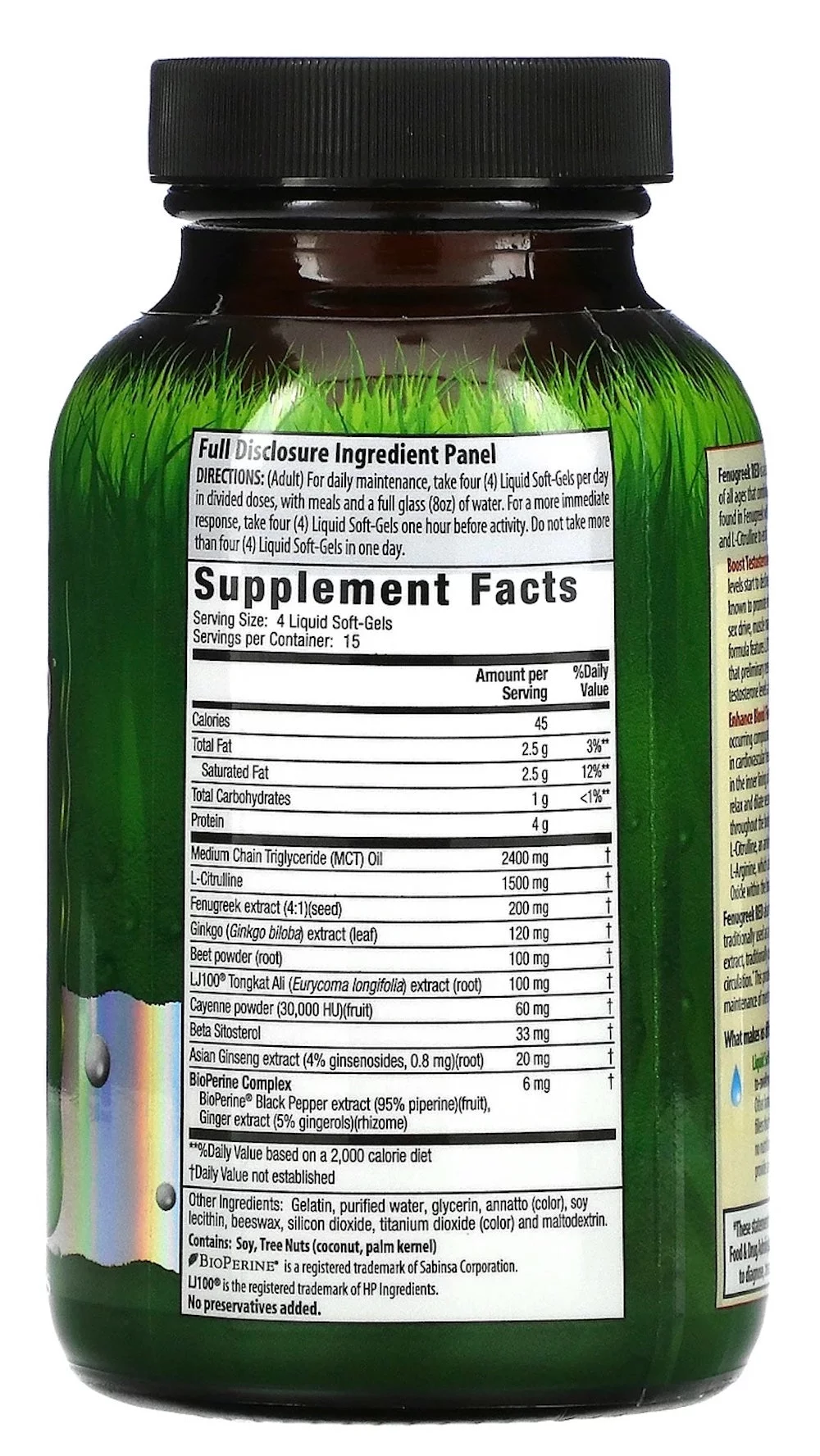 Irwin Naturals Fenugreek RED with Nitric Oxide Boosters - 60 Liquid Soft-Gels