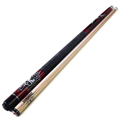 CUESOUL 58 inch 19/20/21 oz 1/2 Maple Pool Cue Stick Kit-Rockin Series