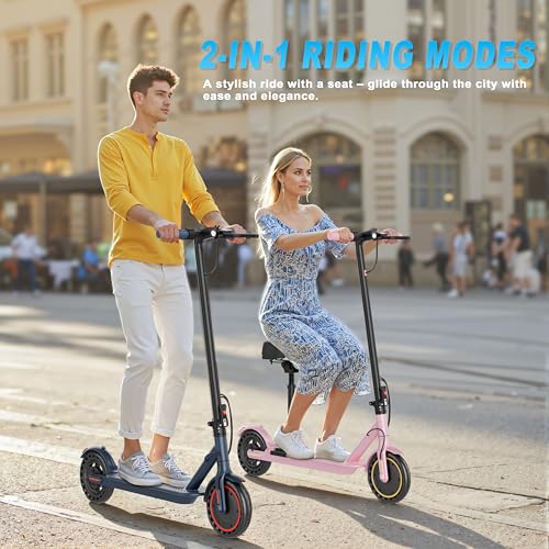 Electric Scooter, Folding E Scooter for Adults with Seat, 350W Motor, 8.5