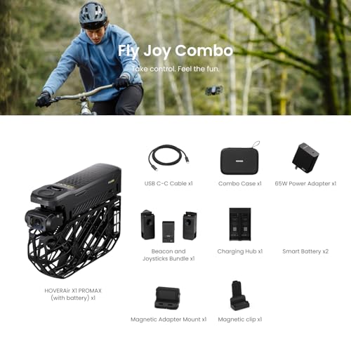 X1 PROMAX 8K Action Flying Camera, Foldable Drone with Camera with 42 KM/H Follow Speed, 10+ Fully Automatic Flight Modes, Fly Anywhere with OmniTerrain, SmoothCapture 2.0(Cycling Combo)