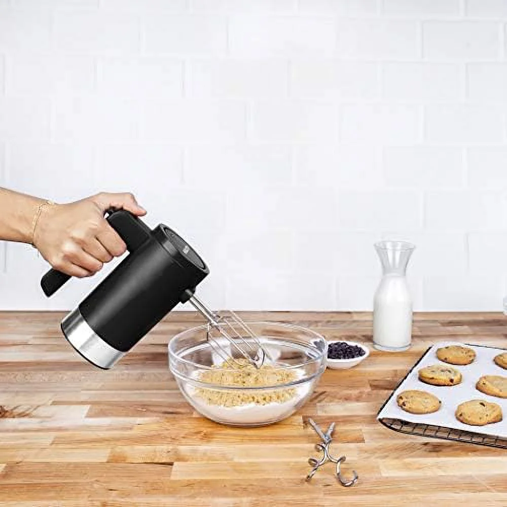 Cordless Electric Hand Mixer, Black