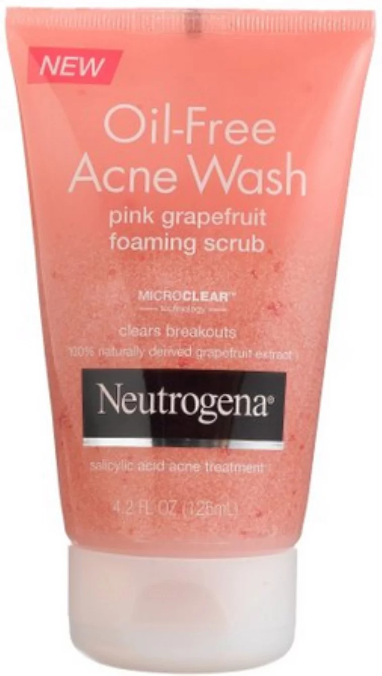 Neutrogena Oil-Free Acne Wash Foaming Scrub, Pink Grapefruit 4.2 oz (Pack of 6)
