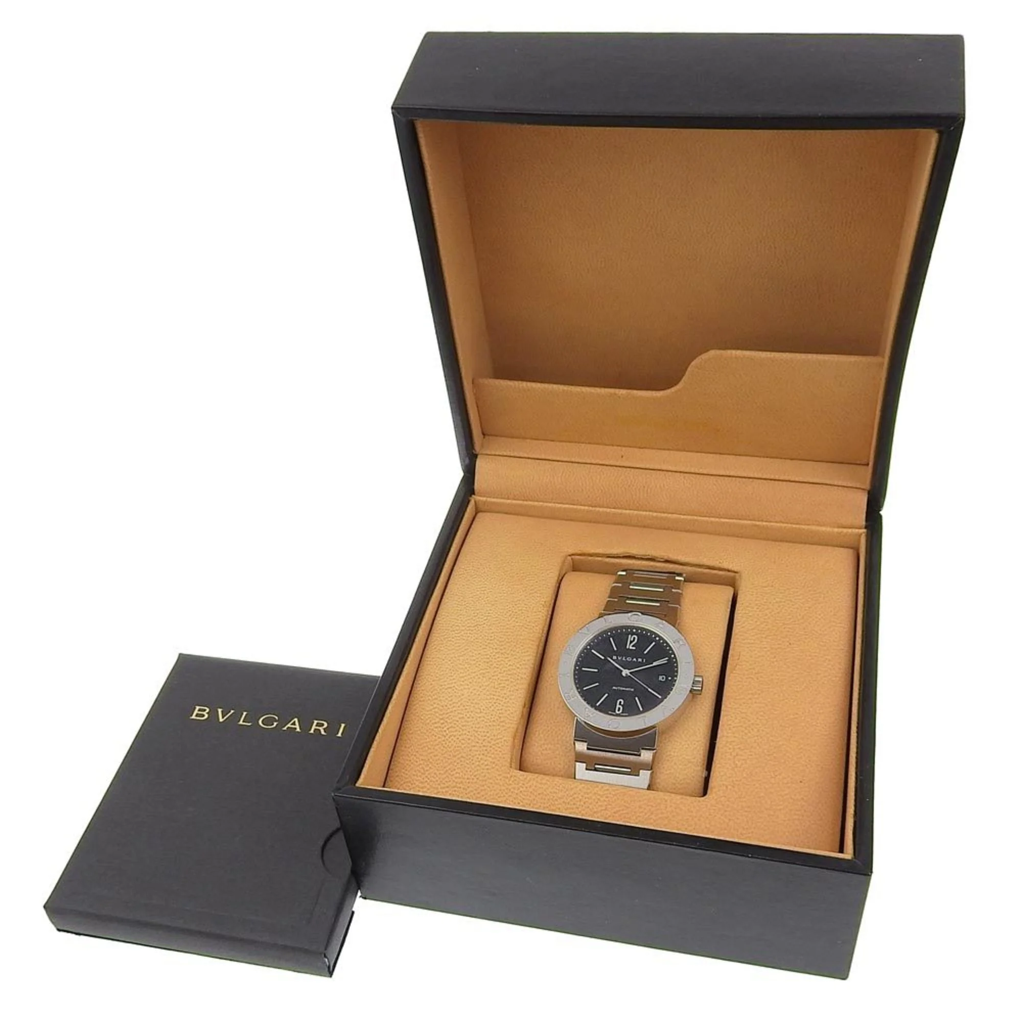 Pre-Owned Bvlgari BVLGARI Watch V8ZB2 BB38SS Stainless Steel Automatic Winding Black Dial Bulgari Men's I213023026 (Good)