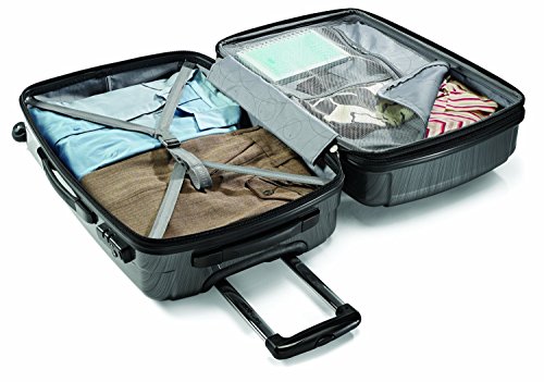 Samsonite Winfield 2 Hardside Expandable Luggage with Spinner Wheels, Brushed Anthracite, Checked-Large 28-Inch