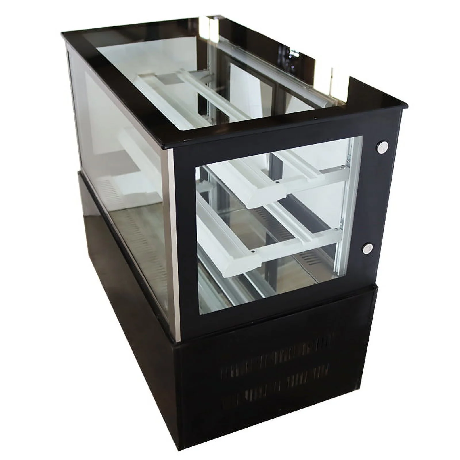 PreAsion Desktop Refrigerated Cake Display Cabinet Right Angle Bakery Showcase 220V