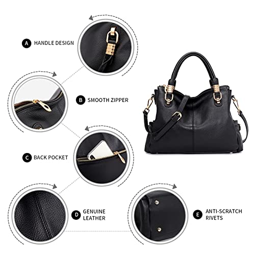 Kattee Soft Women Genuine Leather Purses and Handbags Satchel Tote Shoulder Bag