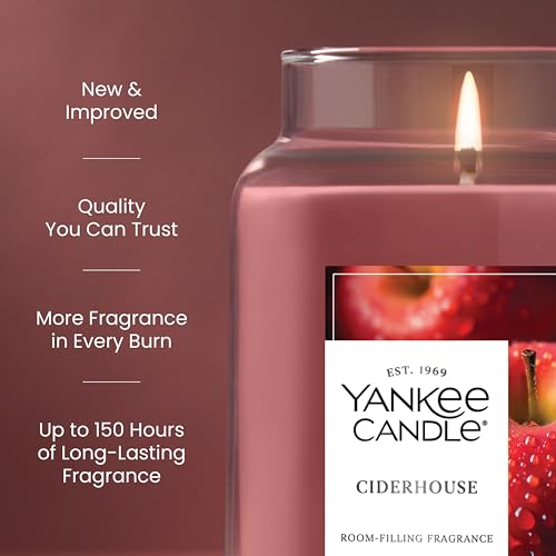 Yankee Candle Sugared Cinnamon Apple, Scented Candle, 22oz Large Jar with up to 150 Hour Burn Time, Giftable