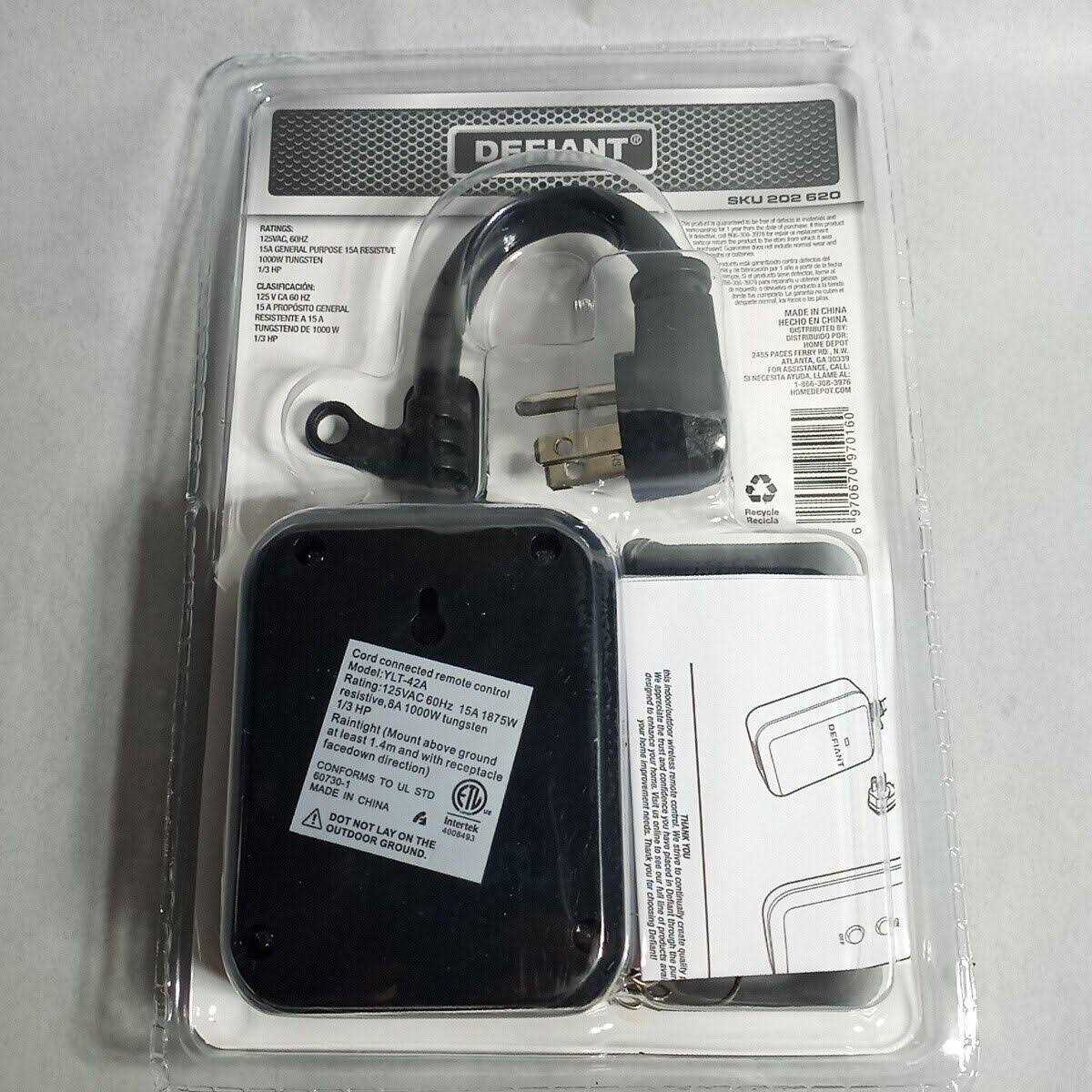 Defiant Wireless Indoor/Outdoor Remote Control 202 620