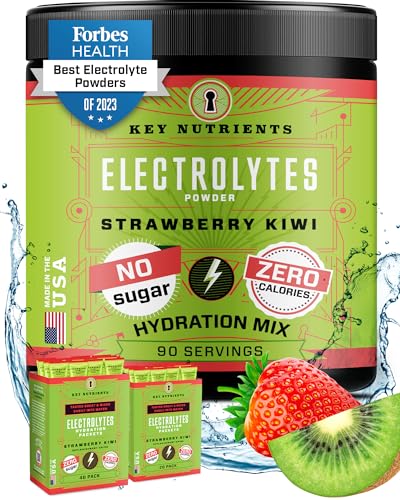 KEY NUTRIENTS Electrolytes Powder Packets - Refreshing Watermelon 20 Pack Hydration Packets - Travel Hydration Powder - No Sugar, No Calories, Gluten Free - Made in USA