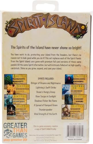 Greater Than Games | Spirit Island: Base Game | Cooperative Strategy Board Game | 1 to 4 Players | 90+ Minutes | Ages 14+