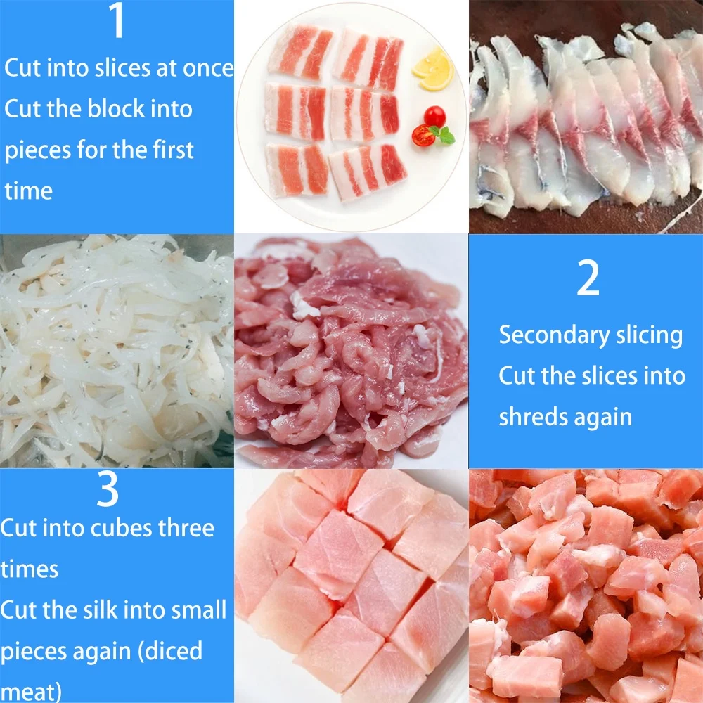 INTSUPERMAI Electric 2 in 1 Meat Mincer Meat Slicer with 3.5mm Cutter Blade and 8mm Grinding Plate