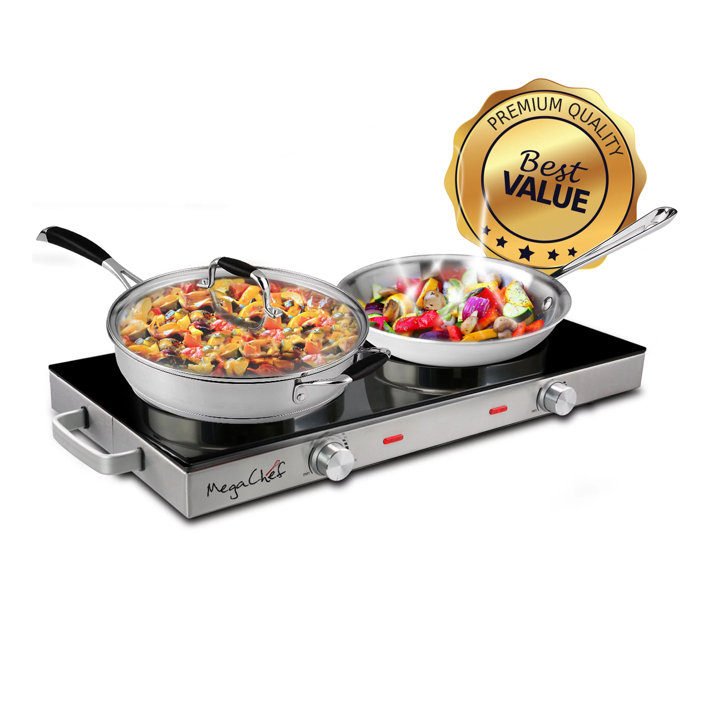 MegaChef Ceramic Infrared Double Cooktop
