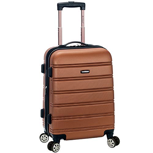 Rockland Melbourne Hardside Expandable Luggage with Spinner Wheels, 2TONENAVY, 2 Piece (20/28)