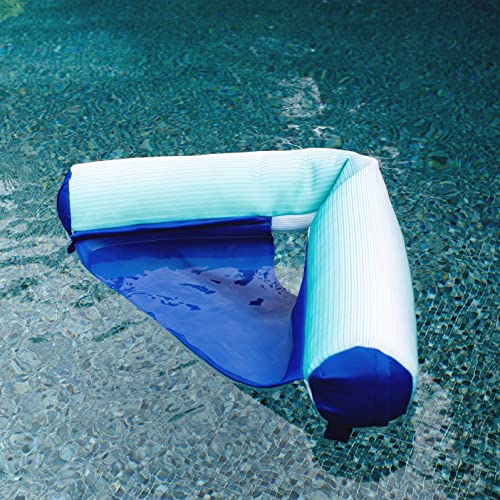 Big Joe Noodle Sling, No Inflation Needed, Pool Float with Armrests, Quick Draining Fabric, Cup Holder