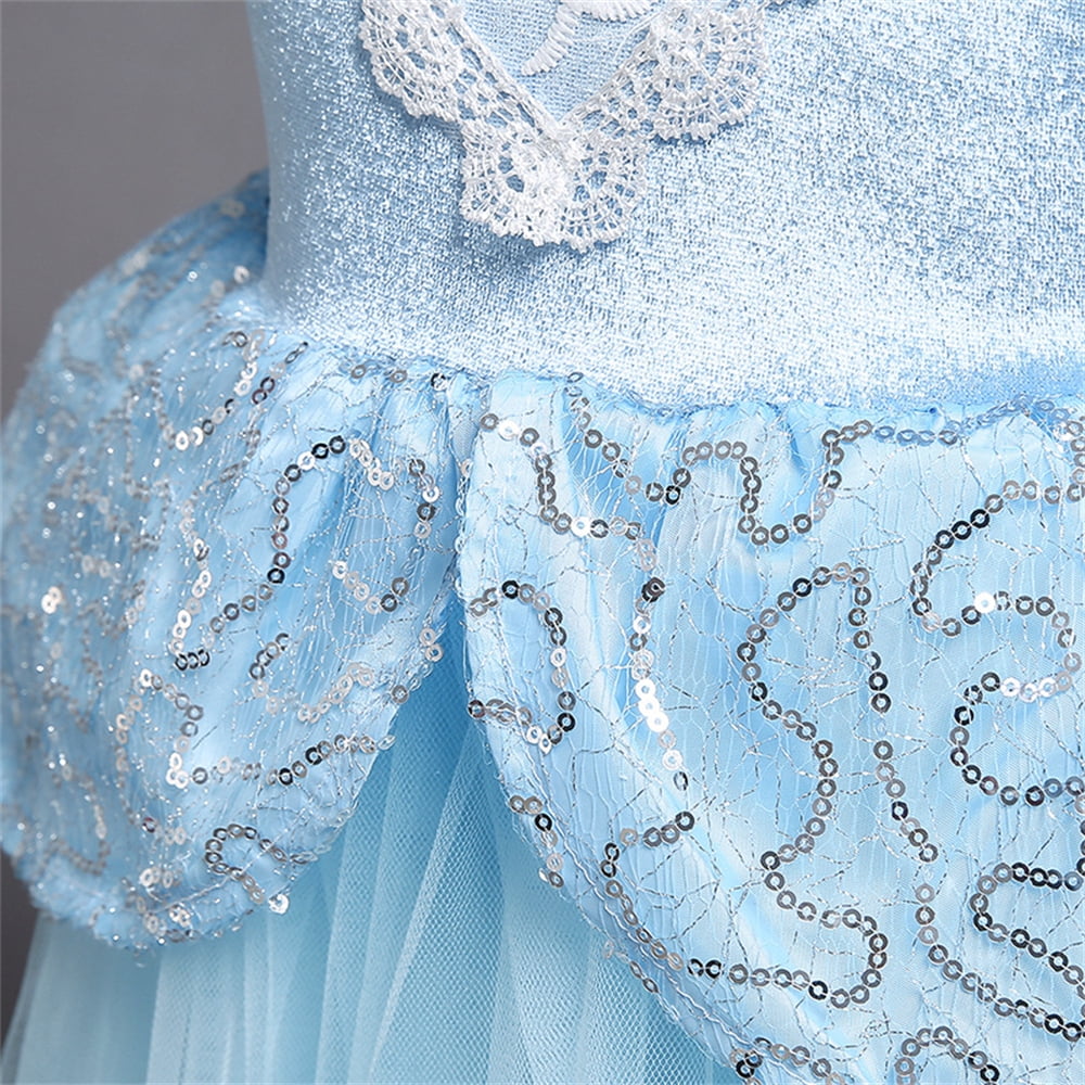KAWELL Princess Cinderella Blue Toddler Girls Costume Dress Up
