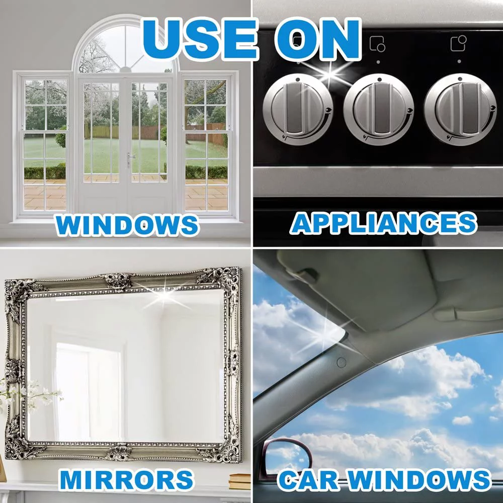 4 Pack Glass Plus Glass Cleaner Streak Free Shine, Spray Ammonia-Free 32 Oz Each