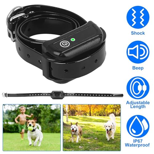 BNDHDEH Dog Wireless Fence, Electric Dog Fence & Remote Training Collar, Rechargeable Waterproof, Vibrate/Shock, Adjustable Control Range 80 to 1964 Feet, Electric Dog Boundary Containment System