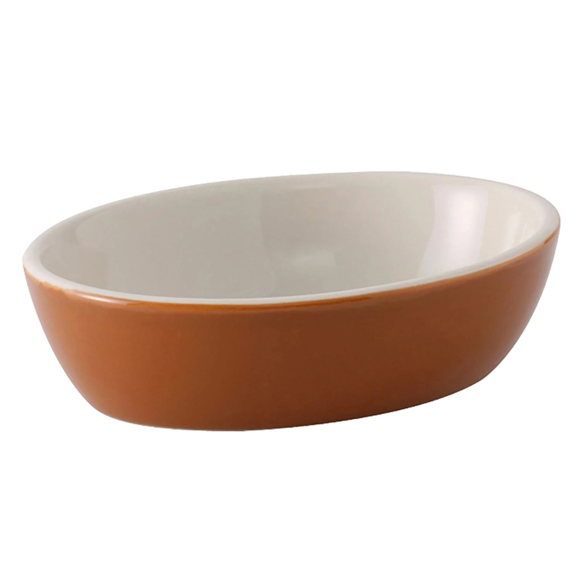 Tuxton B3K-160 16 oz Oval DuraTux\\u00ae\\u00a9 Casserole Dish - Ceramic, Autumn\\/Eggshell-1 Dozen