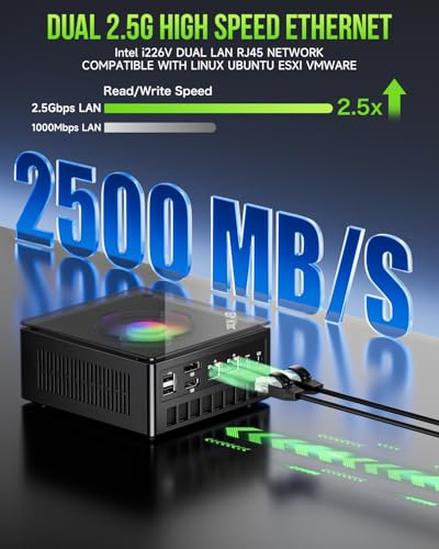 GMKtec Gaming Mini PC AMD Ryzen 9 8945HS (Turbo 5.1GHz) 32GB DDR5 2TB SSD, Computers PC Oculink, Dual NIC LAN 2.5G, WiFi 6, USB3.2, USB-C 4.0, BT5.2, DP, HDMI, Dual Fan Nucbox K11