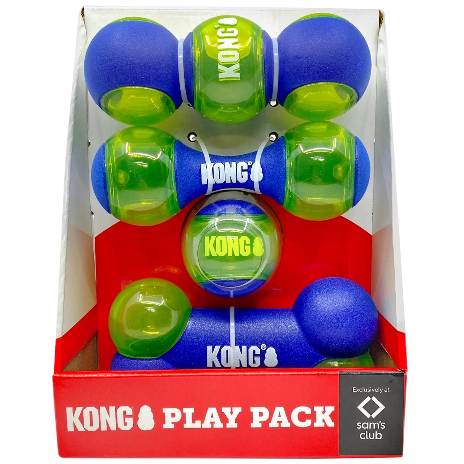 KONG Squeezz Action Play Pack Dog Toys, Variety Pack (4 pk.)