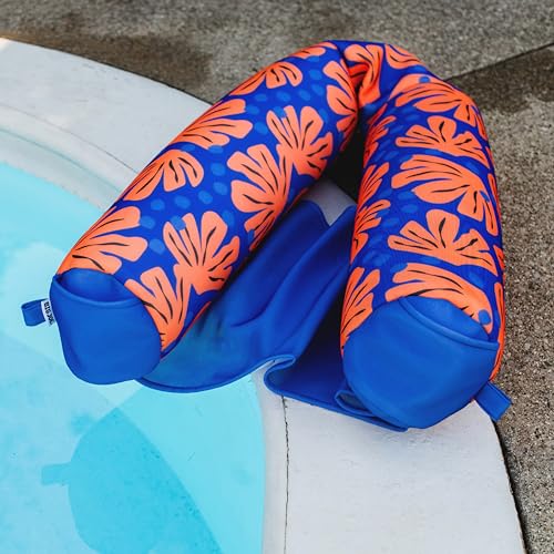 Big Joe Noodle Sling, No Inflation Needed, Pool Float with Armrests, Quick Draining Fabric, Cup Holder