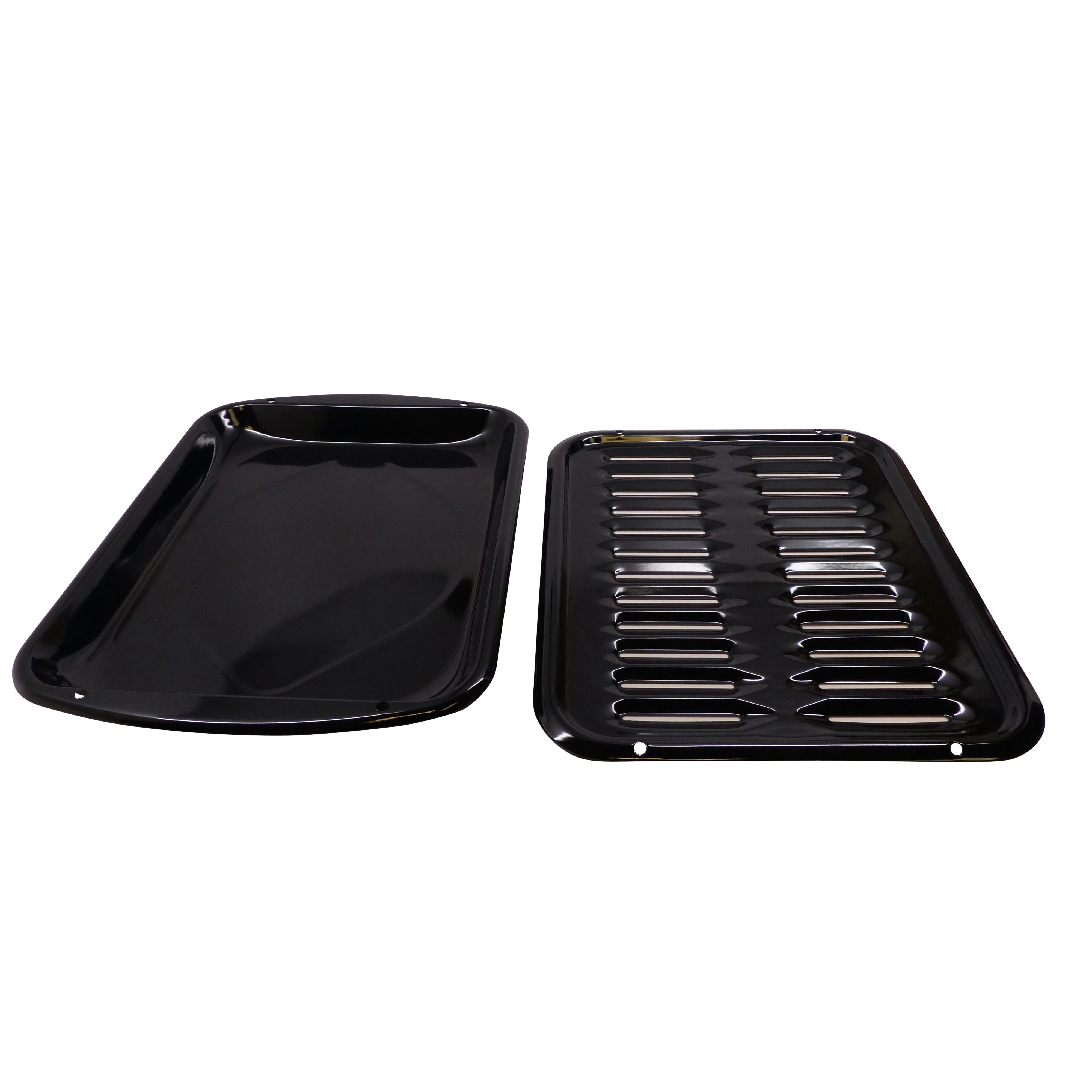 Kitchen Basics 101 Replacement for Whirlpool 4396923 Porcelain Broiler Pan and Grill, Black