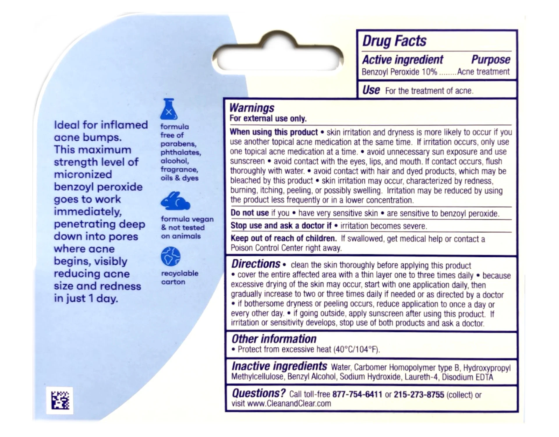 Clean And Clear Persa-Gel 10 Acne Medication, Maximum Strength - 1 Oz, 3 Pack