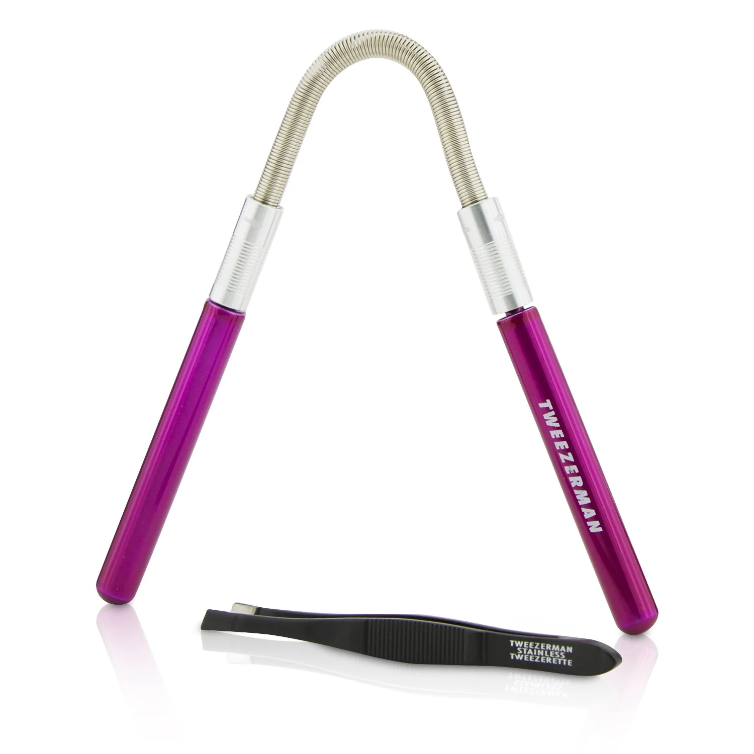 Tweezerman Smooth Finish Facial Hair Remover - Pink (With Black Slant Tweezerette)  2pcs